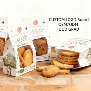 Sac à pain personnalisé réutilisable en papier blanc avec fenêtre transparente de qualité alimentaire, logo personnalisé, pour pain de mie, sac de boulangerie écologique - Product Image 4