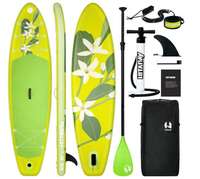 Planche de paddle gonflable (ISUP) à motif floral jasmin, OEM ODM, pour le surf