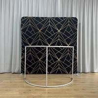 Table de DJ pliable de haute qualité imprimée, façade de stand pour fête, mariage, exposition, événement