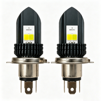 Ampoule LED H4 9003 HB2 pour phare de moto, 3000LM 6000K blanc xénon pour feux de route et de croisement