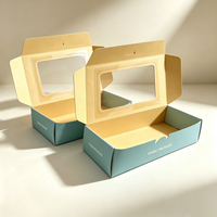 Scatole di Carta per Pane e Snack all'Ingrosso con Stampa Logo Personalizzata, Scatola per Pranzo con Finestra Trasparente in PVC, Scatola per Snack, Sushi e Mochi