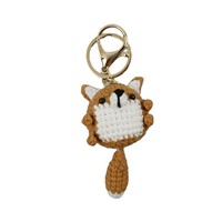 Porte-clés chien au crochet fait main, breloque mignonne pour sac à dos, breloque pour rétroviseur de voiture, cadeau pour les amoureux des chiens