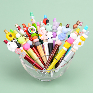 Best Selling Borjay Food Grade Custom 6 Styles Jewelry Beadable Pen Making 15mm Luminous Printed <b>Silicone</b> <b>Beads</b> - Product Image 6