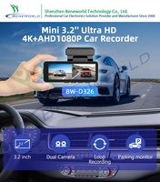 2025 nouveau design logo OEM 4k + 1080p dua lens dashcam avec wifi gps fit max 128g tf carte avec enregistreur vidéo de voiture