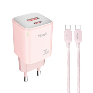 Cargador GaN Compacto Miccell <span class=keywords><strong>de</strong></span> 30W con PD y 2 Puertos USB-C para iPhone, Ideal para Viajes y Negocios - Product Image 2
