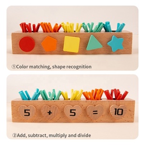 StarQmi Montessori Caja de Hilos de Madera, Juguete <span class=keywords><strong>Educativo</strong></span> STEM para Contar Números y Clasificar, <span class=keywords><strong>Material</strong></span> Ecológico, Preescolar, Educación Temprana - Product Image 4