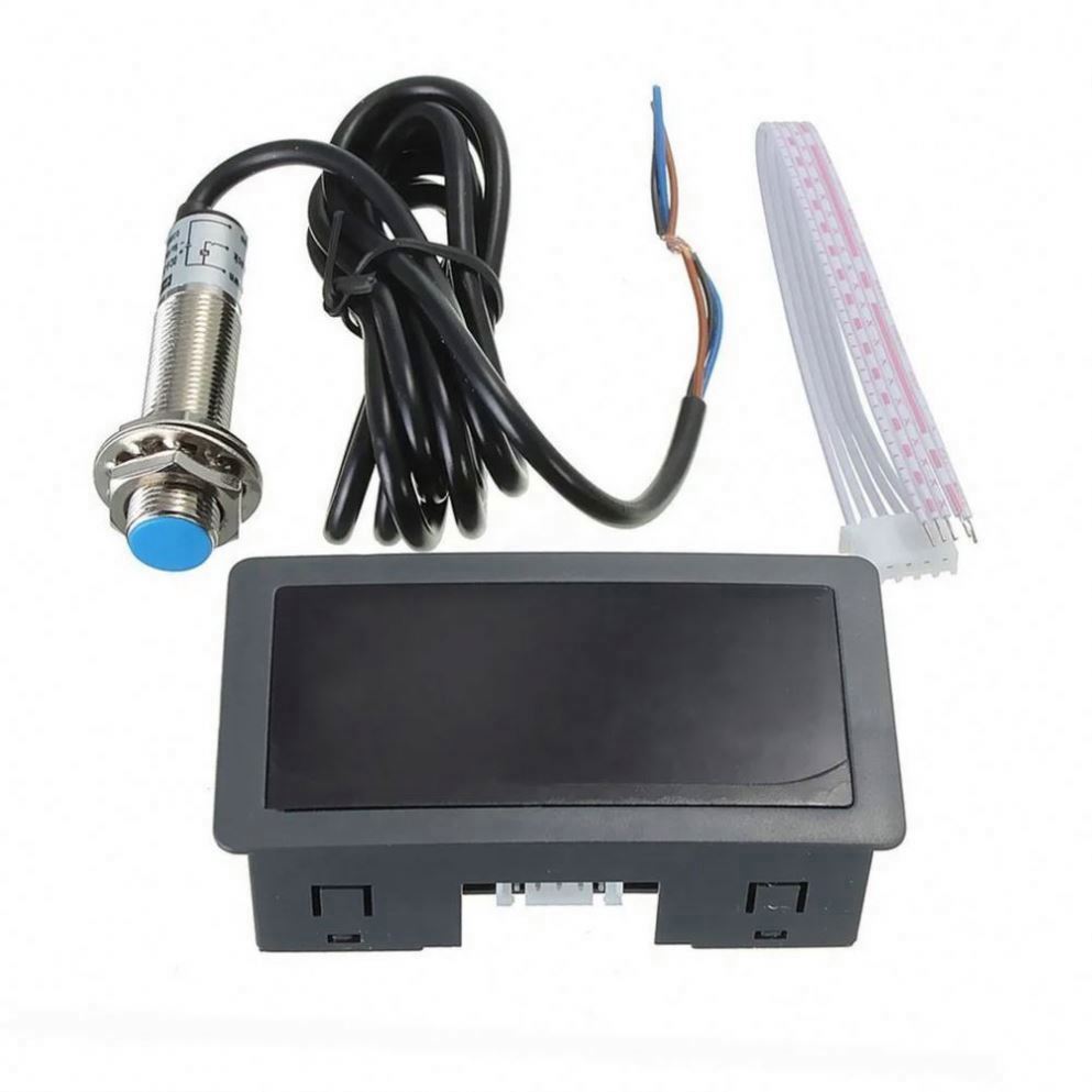 <strong>12V</strong> 0.56 Inch 4 <strong>Digital</strong> LED Display Counters RPM Speed <strong>Meter</strong> High Precision Tachometer <strong>With</strong> Hall Proximity Switch <strong>Sensor</strong> NPN