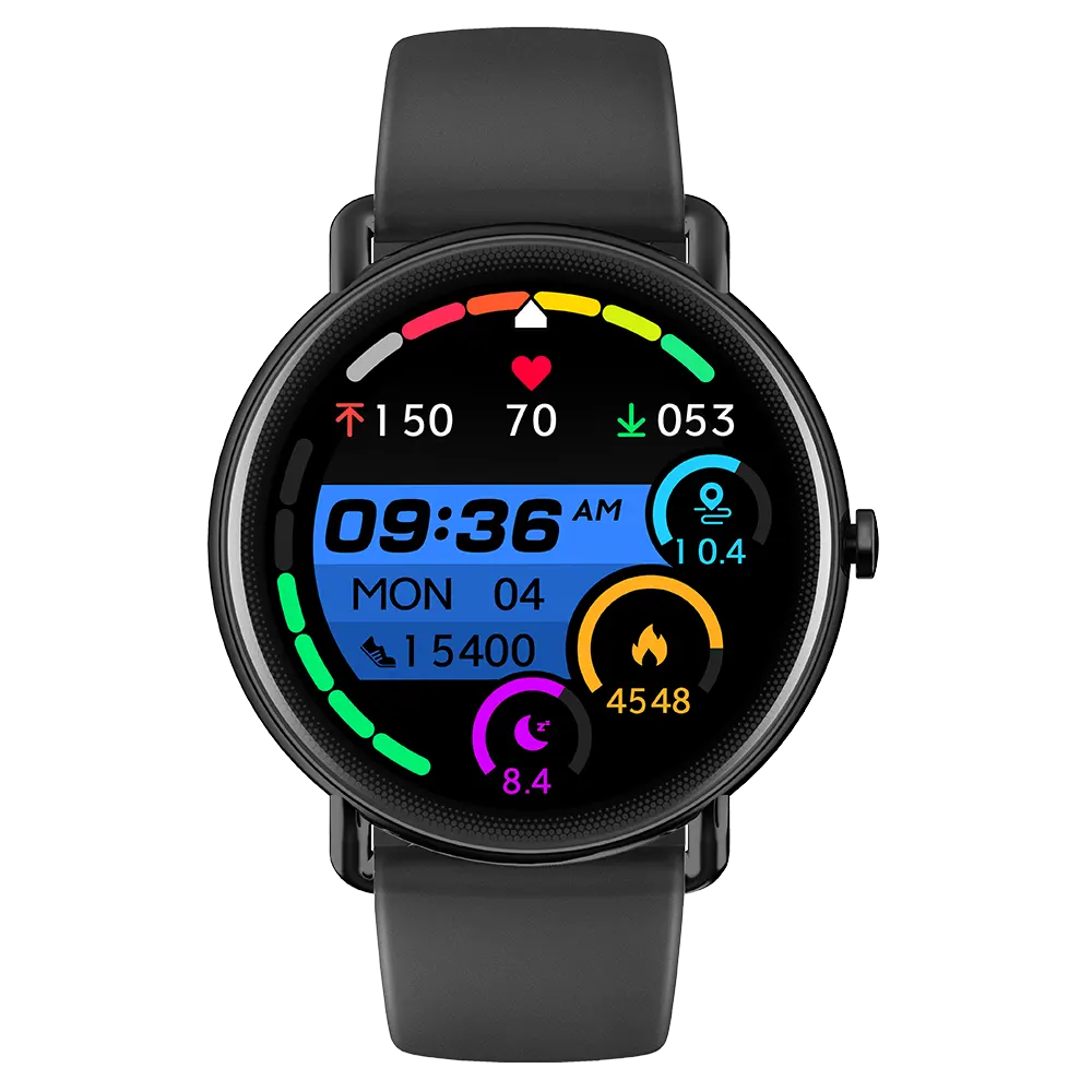 Rest Screen Display 1.3 Inch Amoled Full Circle Smartwatch V80 HD BLE Calling 24 Hour Health Monitoring Smart Watch