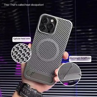 Dudukan Lipat Logam Anti Panas Tak Terlihat untuk Casing Ponsel IPhone 17Air 16 15 14 13 12, Tahan Banting Ultra Tipis