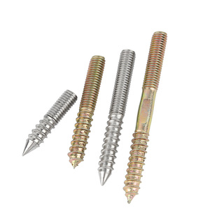 Vente chaude : goujons à double extrémité en acier au carbone zingué M6 M8 M10, pointe autotaraudeuse <span class=keywords><strong>pour</strong></span> l'<span class=keywords><strong>assemblage</strong></span> de meubles, de canapés et <span class=keywords><strong>d</strong></span>'escaliers - Product Image 1