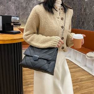 THK0045 Nouveaux sacs de luxe à chaîne en cuir Pu de grande capacité Sacs de rangement pour pochette à provisions en bandoulière - Product Image 5