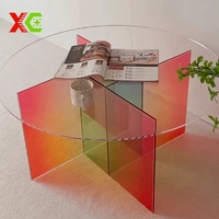 Panneau acrylique givré pour plateaux de table basse ronds, Perspex résistant aux chocs, taille personnalisée pour la matière première des meubles domestiques