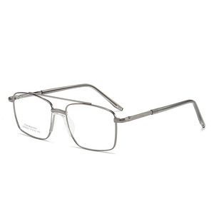 Lunettes de myopie à double faisceau rétro anti-lumière bleue pour hommes Lunettes de myopie à la mode transfrontalière ultra-légères en métal selle <span class=keywords><strong>nez</strong></span> solide - Product Image 1