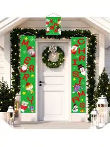 Christmas Decorations Christmas Couplets Hanging Cloth Festive Wall Cloth Door Hanging Decorations