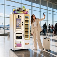 Distributeur automatique de pièces commémoratives personnalisées avec impression UV IA, borne photo, distributeur automatique d'aimants de réfrigérateur souvenirs, kiosque OEM