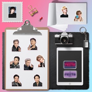 Sticker Adhesivo Decorativo de Papel para Equipaje KPOP de Bangtan Boys al Por Mayor con JUNGKOOK V JIMIN JIN SUGA <span class=keywords><strong>J</strong></span>-<span class=keywords><strong>HOPE</strong></span> <span class=keywords><strong>RM</strong></span> - Product Image 4