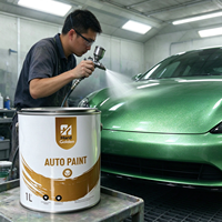 Peinture automobile acrylique Top Populaire 1K Vert Cristal Nacré, revêtement de personnalisation automobile, couleur incontournable