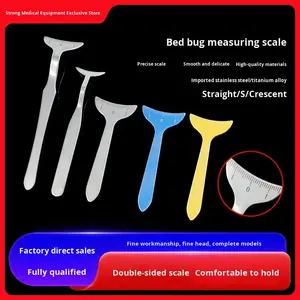 ไม้บรรทัดวัดความงามรอบดวงตา ทำจากไทเทเนียมอัลลอยและสแตนเลส พร้อมสเกลวัด สำหรับวัดกระดูกคิ้ว - Product Image 4