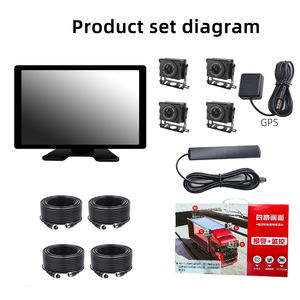 Sistema DVR de cámara de camión con pantalla táctil de 10,1 pulgadas, 4 canales, sistema de seguridad para vehículos AI, 4G, GPS, BSD, gestión de flotas - Product Image 5