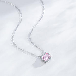 Hot Sale Original 925 Jóias de Prata Conjuntos Brincos Colar Rosa Cubic Zircon Conjuntos de Jóias Finas para As Mulheres - Product Image 2