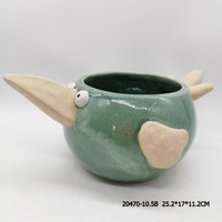 Maison jardin décoration en céramique animal oiseau mignon dessin animé pot de fleur pour enfants chambre salle à manger hôtel