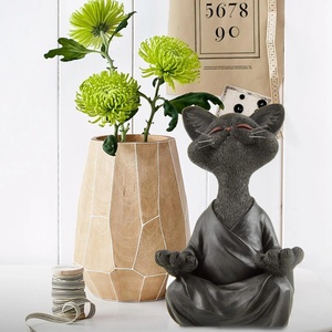 Décoration de maison Yoga <span class=keywords><strong>chat</strong></span> Sculpture Style <span class=keywords><strong>nordique</strong></span> <span class=keywords><strong>chat</strong></span> heureux ornements conception de jardin résine assis Zen <span class=keywords><strong>chat</strong></span> ornements cadeaux résine artisanat - Product Image 4