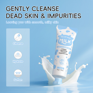 Masque Peel-Off au Lait LAIKOU, Nettoyage Facile, Huile Faciale, Collagène, Niacinamide, Vitamine E, Masque Peel-Off pour le Visage, Vente en Gros, Dropshipping - Product Image 3