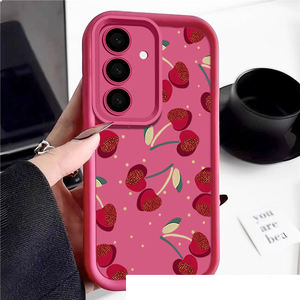 Coque de téléphone portable en TPU avec motif cerise rouge magnifique, style lentille en échelle, antichoc pour <span class=keywords><strong>Samsung</strong></span> A26 A32 A33 A34 A35 A36 A50 A51 - Product Image 3