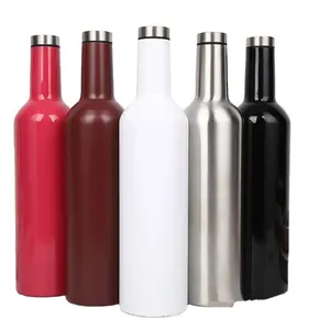 Bottiglia di vino da 25 once per i portabottiglie di alta qualità a doppia parete isolati in acciaio inossidabile per feste accettano la personalizzazione