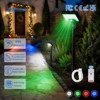 Lumières de Noël LED pour arbre de Noël, RVB Rouge/Vert/Bleu/Blanc, Lampes Solaires Portables, Projecteur Solaire de Sécurité pour Allée et Jardin