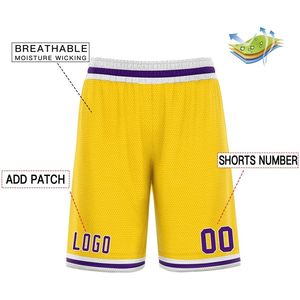 Shorts de basket personnalisés avec numéro et logo brodés, shorts de sport à séchage rapide pour hommes, shorts d'entraînement unisexes, taille adulte disponible - Product Image 3