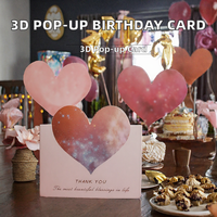 Carte de vœux romantique en forme de cœur scintillant pour la fête des mères, la Saint-Valentin, les fêtes, les mariages