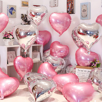 Nicro Light Heart Wand Globos, Ballons Bobo Lumineux Colorés Assortis, Autocollants pour Ballons, Ballons LED Lumineux, Ballon Bobo