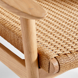 Sedia da Pranzo con Braccioli in Rattan per Esterni, Arredamento da Giardino alla Moda, <span class=keywords><strong>Sedie</strong></span> in Teak per Villa e <span class=keywords><strong>Cucina</strong></span> - Product Image 6
