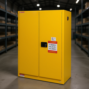 Vevor - Gabinete de Seguridad para Líquidos Inflamables de 45 Galones, Acero Laminado en Frío, a Prueba de Explosiones, 2 Estantes, Uso Industrial - Product Image 2