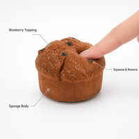 Jouet Squishy Muffin Myrtille à Remontée Lente, Matériau en Mousse Souple Texturée, Anti-Stress, Décoration de Bureau, Cadeau