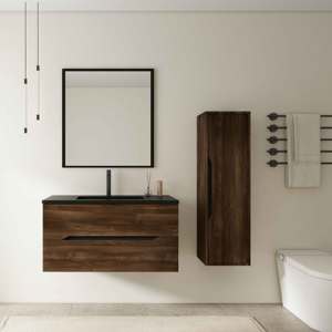 Mueble de Baño de PVC Impermeable de Lujo, Superventas, con Espejo Iluminado por LED y Lavabo Individual para Venta al por Mayor <span class=keywords><strong>TONA</strong></span> - Product Image 4