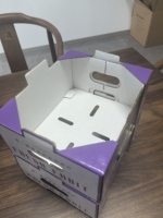 Boîte cadeau pliable en carton ondulé recyclable imprimée sur mesure avec poignée pour l'emballage de fruits frais (raisins, bananes, baies)