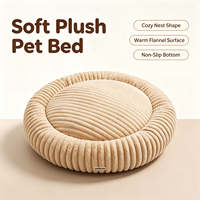 Vente en gros OEM ODM Nid de sommeil profond de luxe en peluche, multi-tailles, apaisant, antidérapant, avec housse amovible, pour petits et moyens chiens et chats, usage intérieur