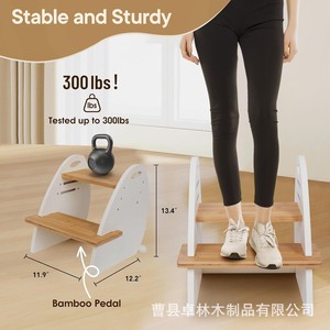Taburete transfronterizo para el aprendizaje de la higiene, taburete de cocina, taburete de madera para niños, taburete para niños pequeños para el lavabo del baño - Product Image 3