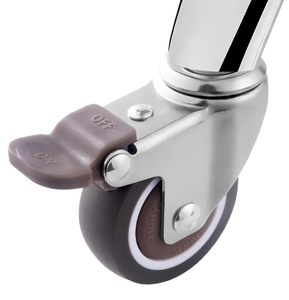Roda TPR rem ganda berulir, M8x20 <span class=keywords><strong>1.5</strong></span> inci untuk peralatan dapur dan kursi makan dengan roda karet rem - Product Image 3