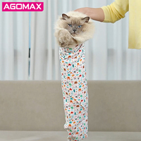 Polyester anti-évasion OEM 3 en 1 Stockage de friandises pour chat Emballage de toilettage auto-adhésif pour chat magique pour couper les ongles Nettoyage des oreilles
