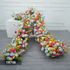 Décorations de mariage en gros, guirlande de fleurs artificielles pour la décoration de la scène d'événements - Product Image 2