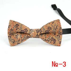 Faible QUANTITÉ MINIMALE DE COMMANDE Liège Arc Cravate Matériau Naturel À La Main Arc Cravates Accessoires - Product Image 5