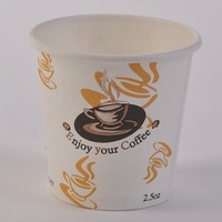 Tasses de papier à mur unique jetables 2.5oz pour les boissons chaudes tasses de papier imprimées par coutume de thé et de café