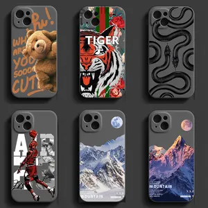 20 Designs Phone Case for iPhone 15 Pro Max 14 13 12 11 Pro XR X Xs 8 7 Mini Brand Silicone Cases Back Cover