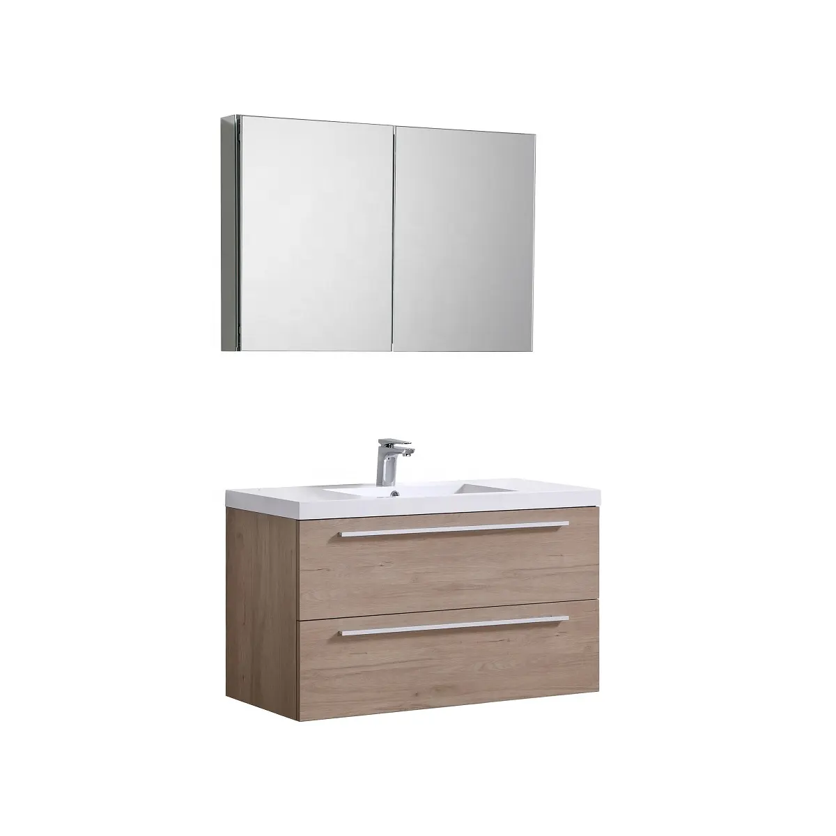 Customized Design Basin Wall Mounted Modern Bathroom Aluminium Medicine Cabinets Vanity