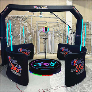 2025 Offre Spéciale Portable Selfie Hsg Overhead 360 Photo Booth Rgb Led Ring Lights - Product Image 3