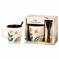 Vente en gros de tasses à lait en céramique personnalisées, design tendance, emballage en boîte cadeau, personnalisable, 11 oz, porcelaine, passe au lave-vaisselle et au micro-ondes