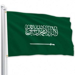 Banderas Personalizadas de Poliéster 100D de la Mejor Calidad, Banderas de Arabia Saudita, Venta al por Mayor de Fábrica para Uso en Interiores y Exteriores, Excelente Precio - Product Image 5